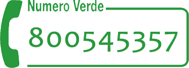 Numero verde 800545357 con icona telefono verde.